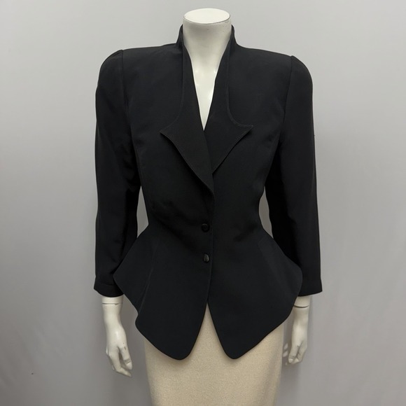 Thierry Mugler Jackets & Blazers - Vintage Thierry Mugler Jacket Black Peplum Size 44 6